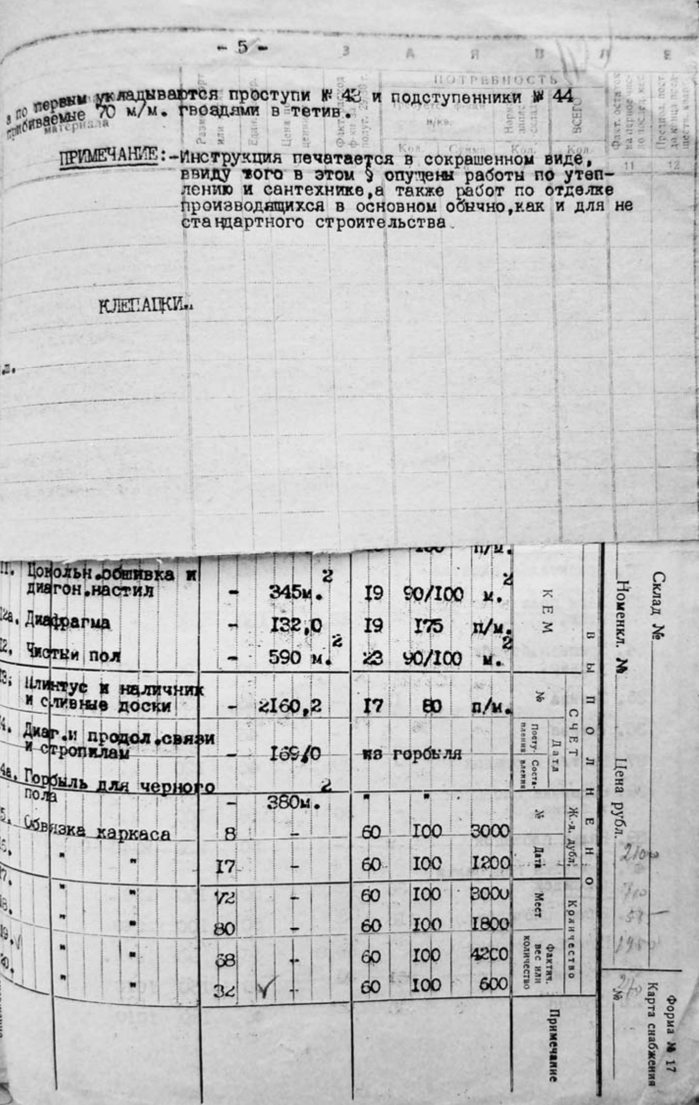 Производственные сметы на постройку различных объектов на Гольянском тракте (СОЦГОРОДе) 1932—1933